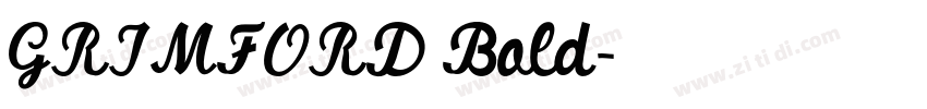 GRIMFORD Bold字体转换